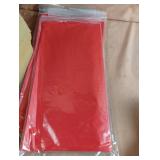 Red plastic tablecloth 54 x 108. 6 total
