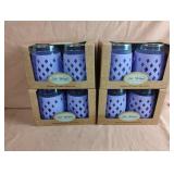 Silicone wrapped glassware. 4-2 packs. 17 fl. oz