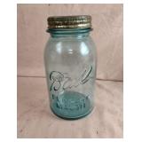 Ball Perfect Mason quart jar. 9 on bottom with lid