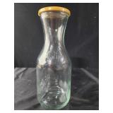 California Carafe glass bottle 9.75" tall