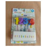 Number birthday candles. 6-10 ct packs