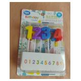 Number birthday candles. 6-10 ct packs