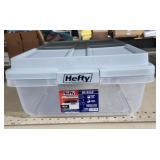 Hefty 40 qt plastic storage box