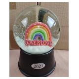 Love Is Love musical snow globes. 3 total.