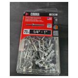 Cobra 1" x 1/4" Nail-Drive Anchor 383E 75 ct