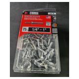Cobra 1" x 1/4" Nail-Drive Anchor 383E 75 ct
