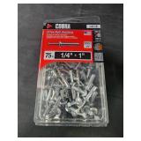 Cobra 1" x 1/4" Nail-Drive Anchor 383E 75 ct
