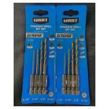 2 Hart titanium drill bill set 4 ct each