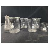 Vintage Pyrex beakers
