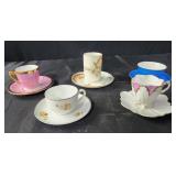 Five vintage tea cup and saucer sets