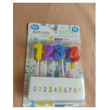Number birthday candles. 6-10 ct packs