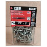 Drive nail anchors 1/4" x 1". 75 total
