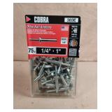Drive nail anchors 1/4" x 1". 75 total