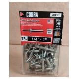 Drive nail anchors 1/4" x 1". 75 total