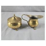 Brass Creamer & Sugar Set