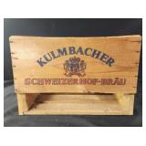 vintage wooden beer crate for Kulmbacher