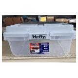 Hefty 40 qt plastic storage box