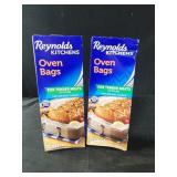 Reynolds kitchen oven bags 2 boxes 5 each dented