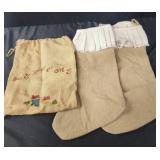 Burlap sticking and burlap welcome sack