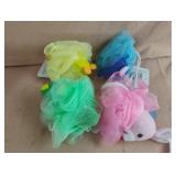 Animal bath puff. 4 total