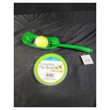 Ball launcher, collapsible pet bowl