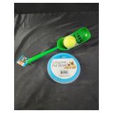 Ball launcher, collapsible pet bowl