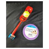 Ball launcher, collapsible pet bowl