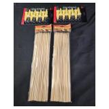 Bamboo skewers and corn cob holders