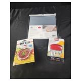 Crinkle cutter, dip clip bowl, microwave bowl