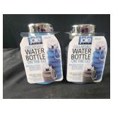 2 joie collapsible water bottles silicone blue