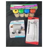 4 canister toothpicks, utility hook, cooking
