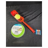 Ball launcher, collapsible pet bowl