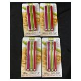 Lot of 4 Small Bag Clips Packages