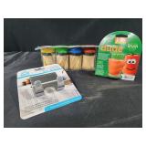 Toothpicks, veggie brush, utility hook