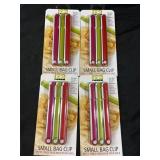 Lot of 4 Small Bag Clip Packages