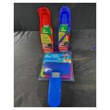 2 traveling pet water bottles and pet brush