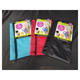 3 large pencil/makeup pouches