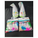 Party Hats and blowouts