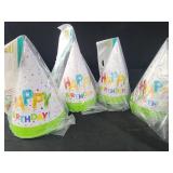 4 packs 8 ct each habby birthday hats