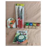 Tomato knives, tooth picks, dip clip and veggie