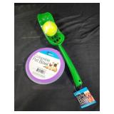 Ball launcher, collapsible pet bowl