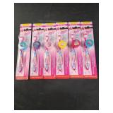 6 packs Jojo Siwa toothbrushes and protectors