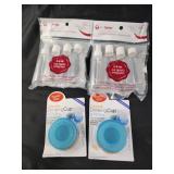 Travel size bottles and collapsible cups and pill