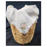 6.5' ceramic basket , utensil holder, vase