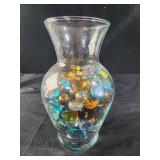 7' glass base with glass colorful beads
