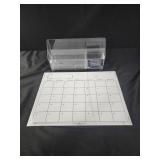 Magnetic dry erase calender and plastic organizer