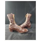 Antique Victorian boots, lace up boots,