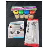 4 canister toothpicks, utility hook, cooking
