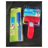 Pet brush and hair trimmer