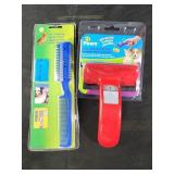 Pet brush and hair trimmer